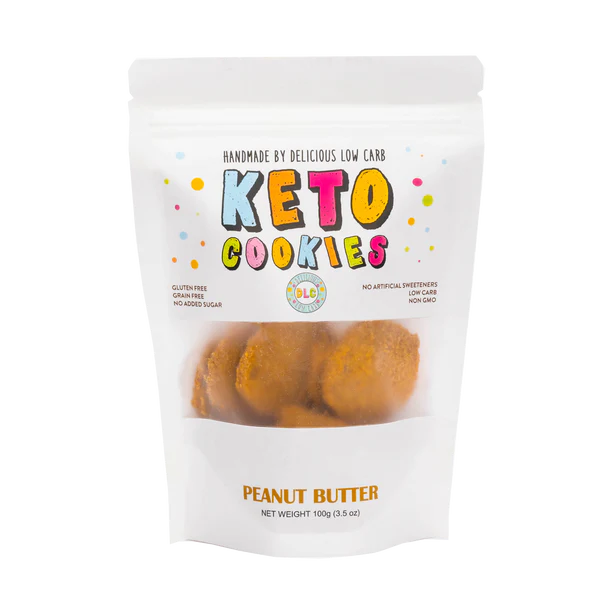 Keto Cookies - PEANUT BUTTER (10 cookies in each pouch)