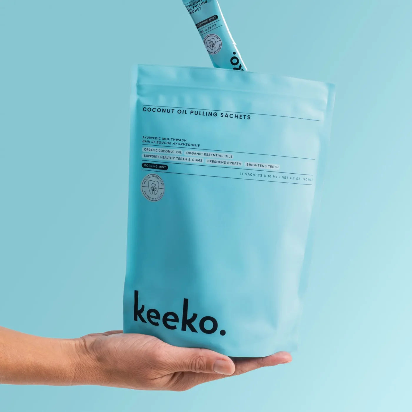 Keeko Morning Mint Oil Pulling Mouthwash Sachets