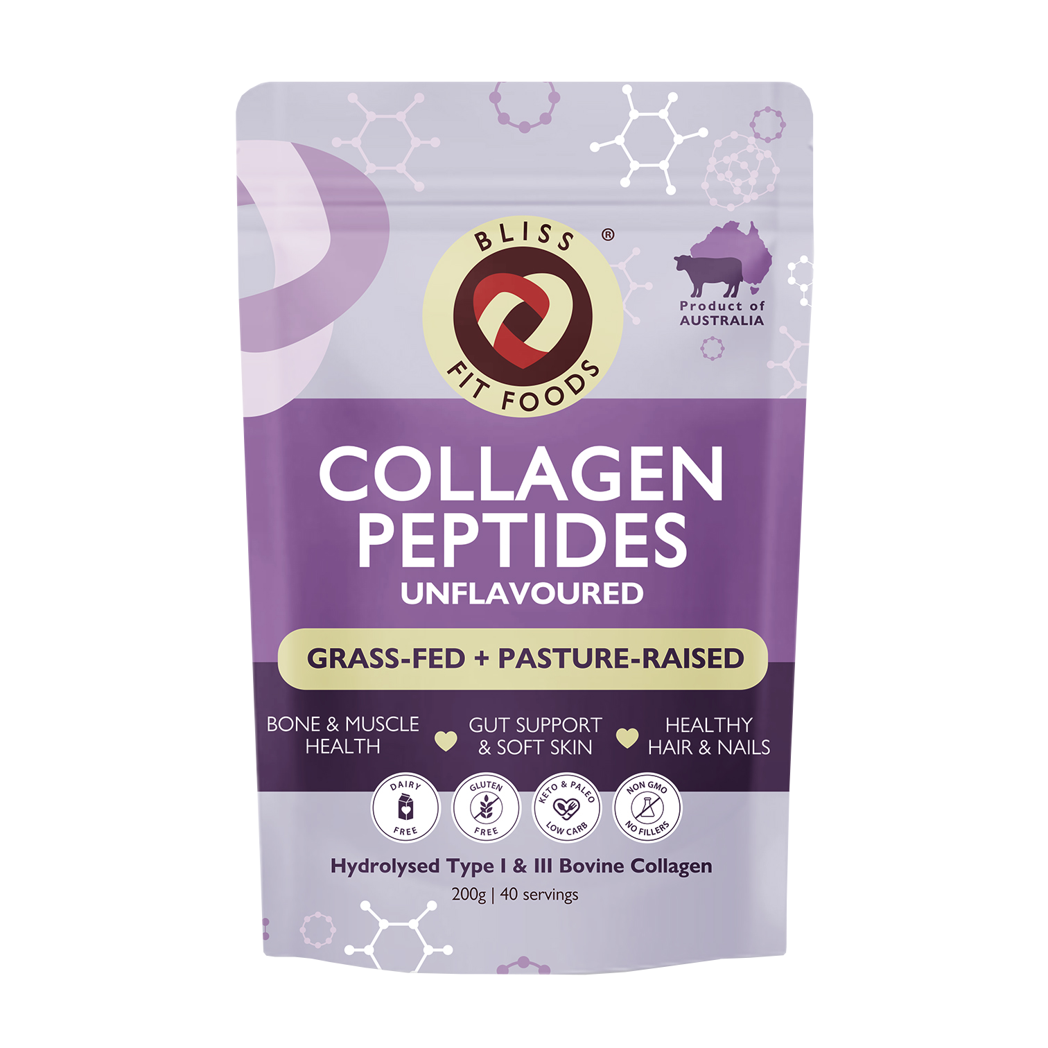 Grass-fed, Pasture-raised Bovine Collagen Pepitides