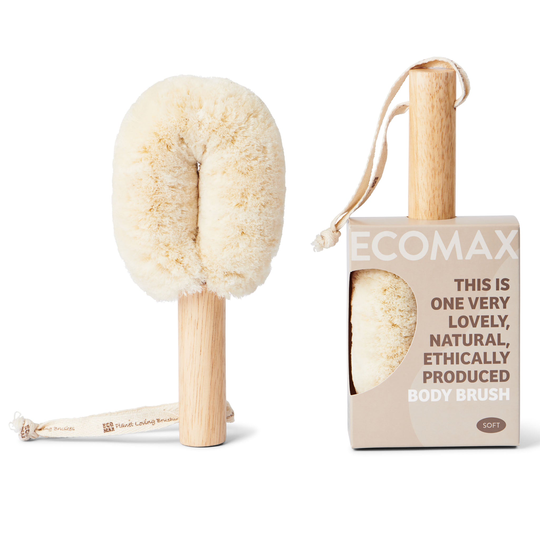 ECOMAX Spa Body Brush Soft White