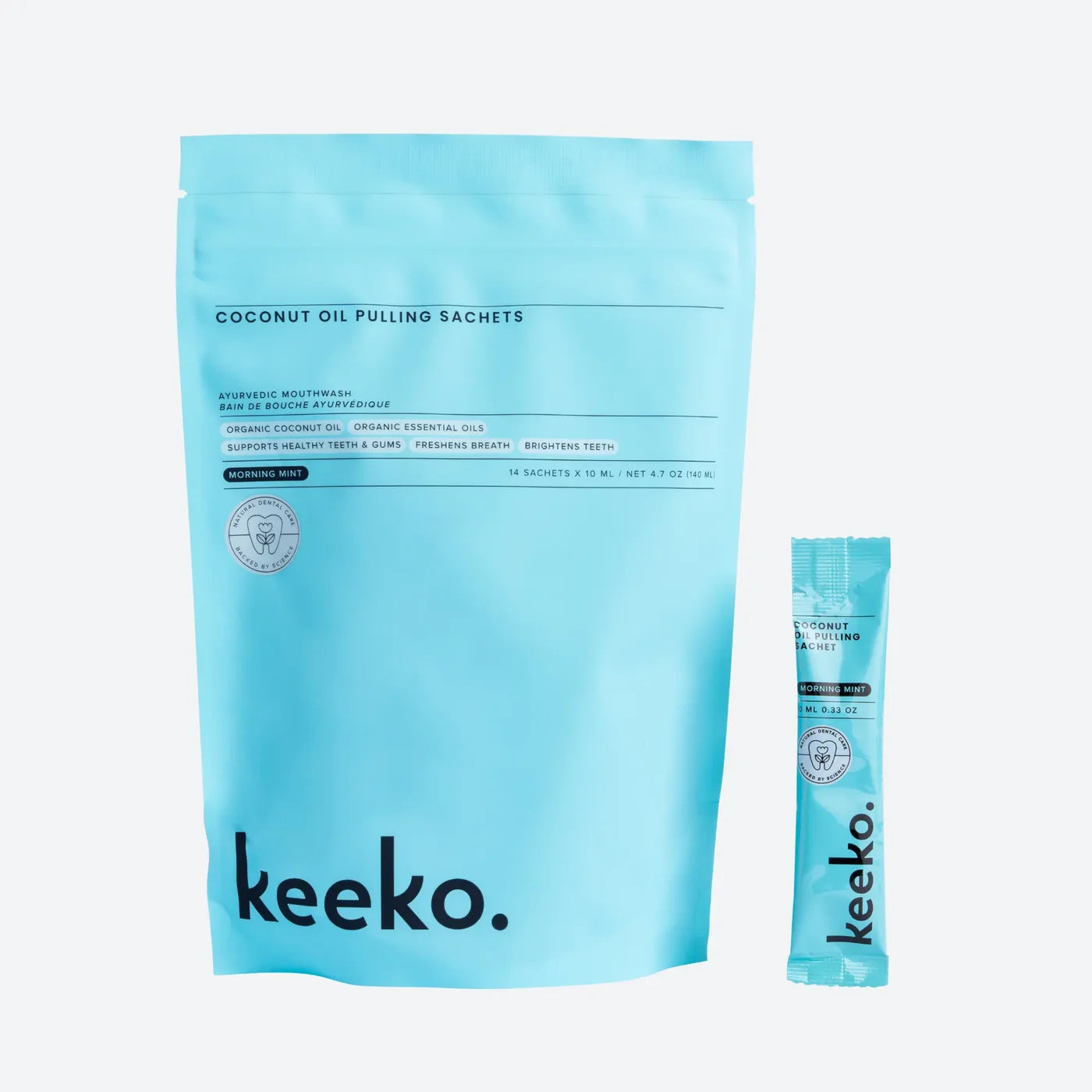 Keeko Morning Mint Oil Pulling Mouthwash Sachets