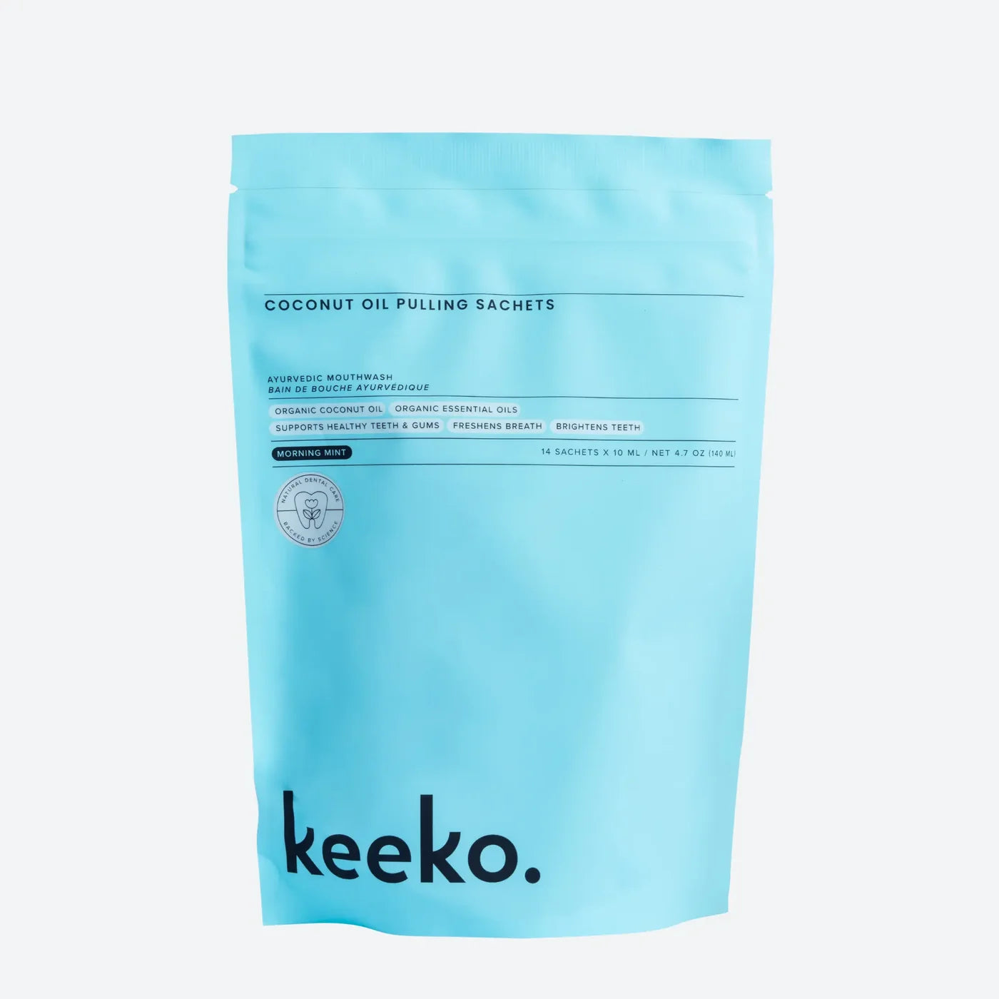 Keeko Morning Mint Oil Pulling Mouthwash Sachets