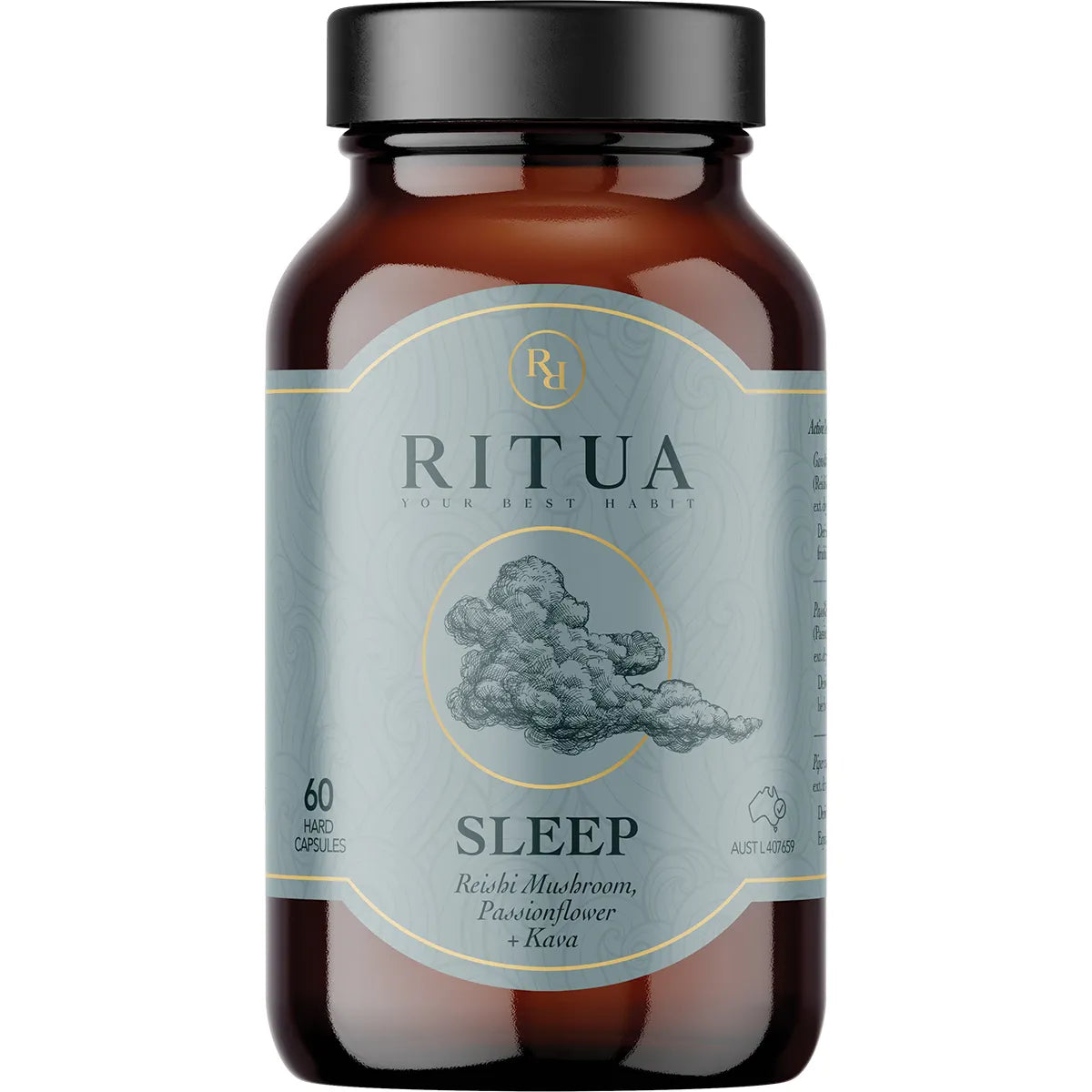 RITUA - SLEEP Reishi Mushroom Passionflower Kava 60 Caps