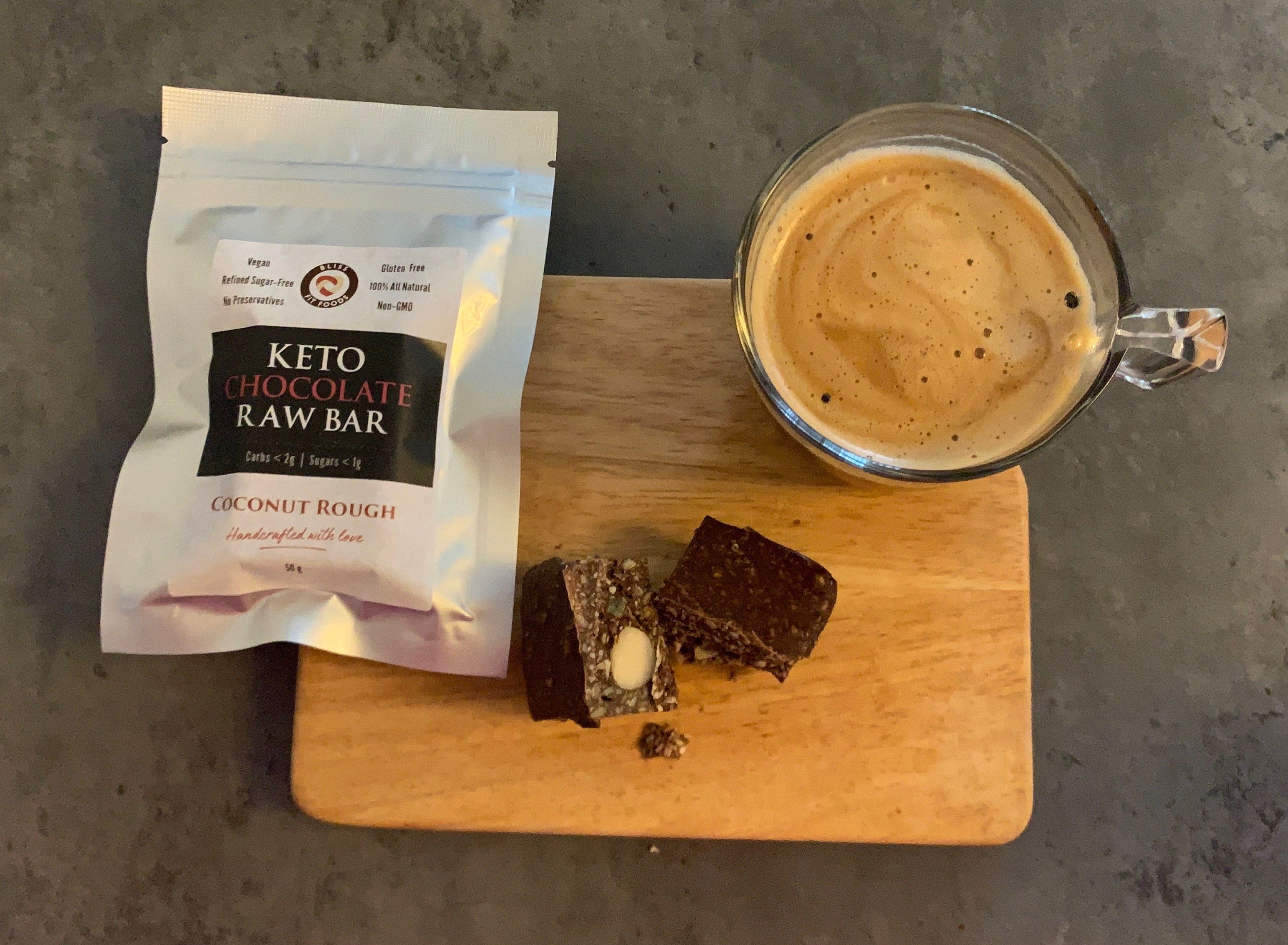 Keto Chocolate Raw Bar – Coconut Rough